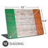 Ireland Flag Dark Wood Universal Laptop 16in (13 x 9.4in) Skin